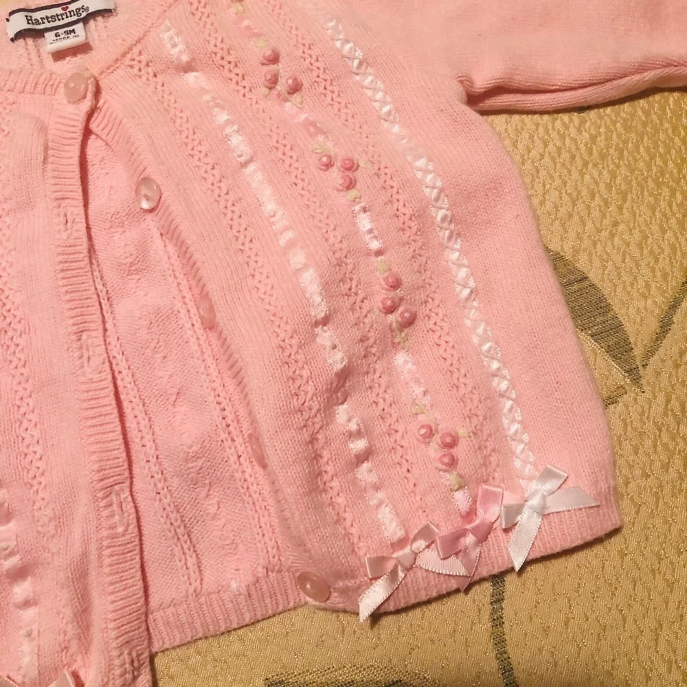 Pink button down sweater from Hartstrings - Picture 2 of 8